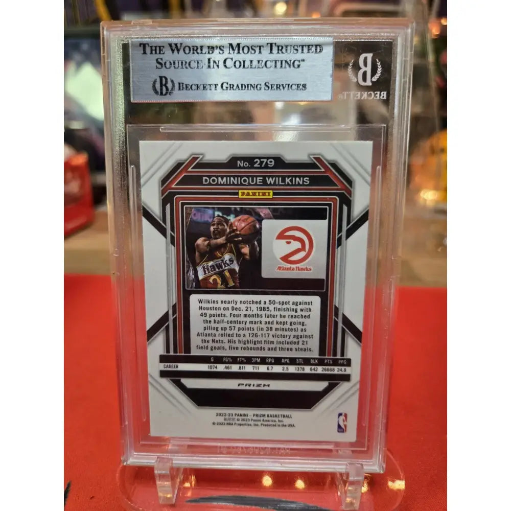 Graded basketball trading card.