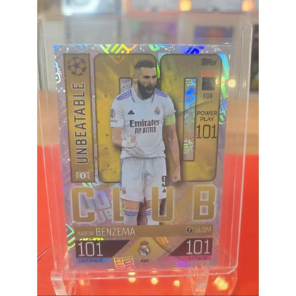 2022 23 Topps Match Attax UEFA Club Competitions 100 Club Karim Benzema #459