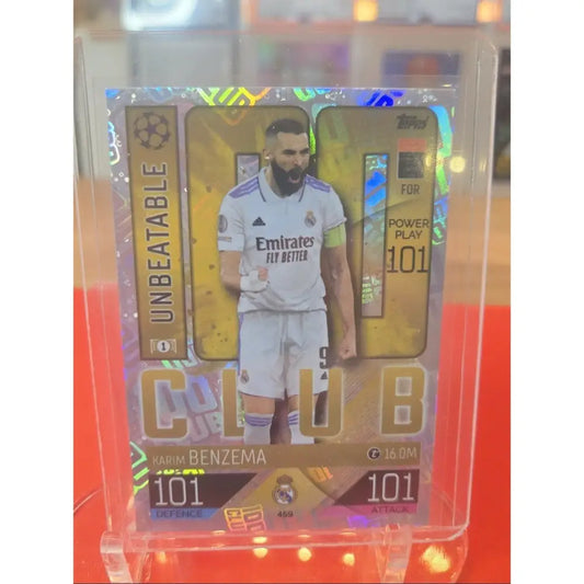 2022 23 Topps Match Attax UEFA Club Competitions 100 Club Karim Benzema #459