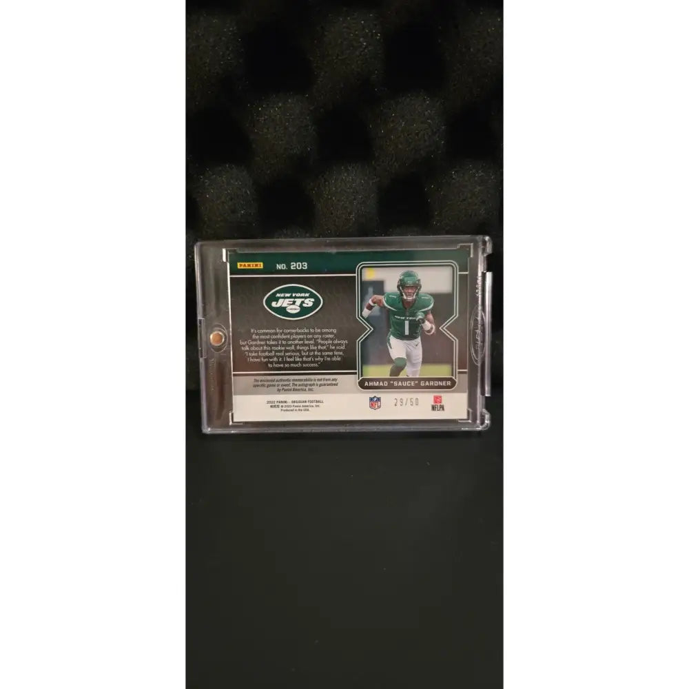 2022 Panini Obsidian Ahmad Sauce Gardner RPA Green /50