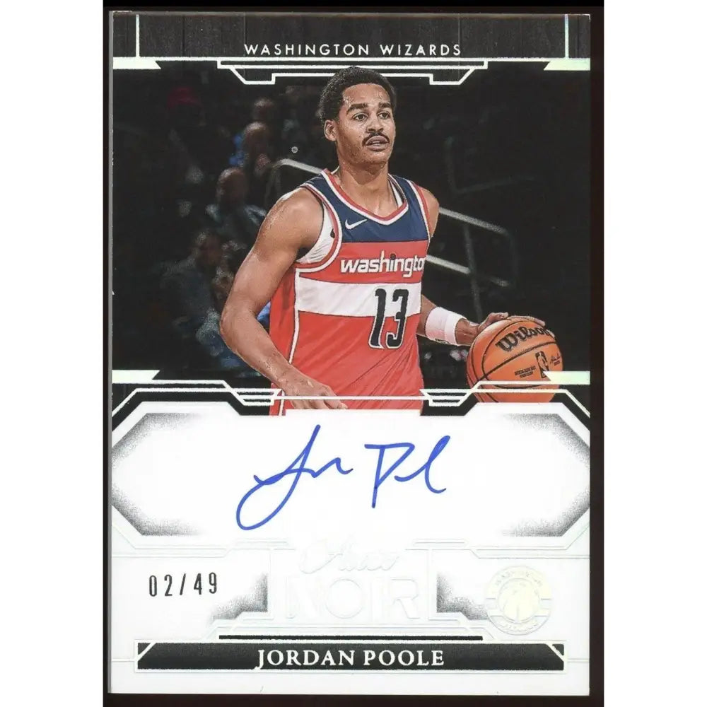 2023 24 Panini Noir Jordan Poole Auto /49