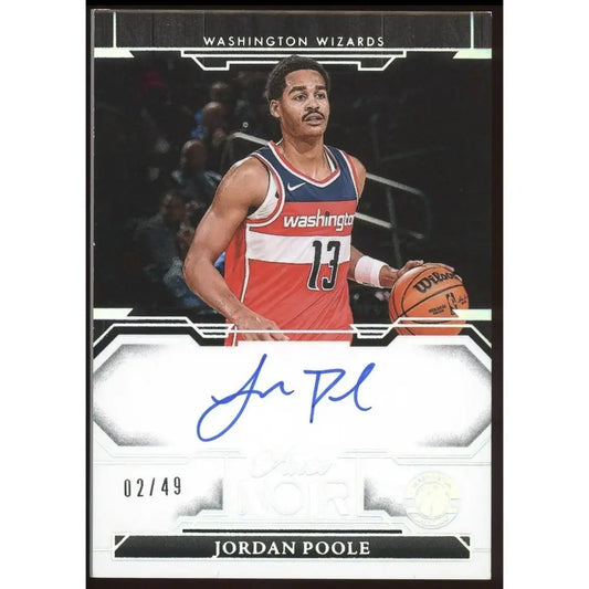 2023 24 Panini Noir Jordan Poole Auto /49