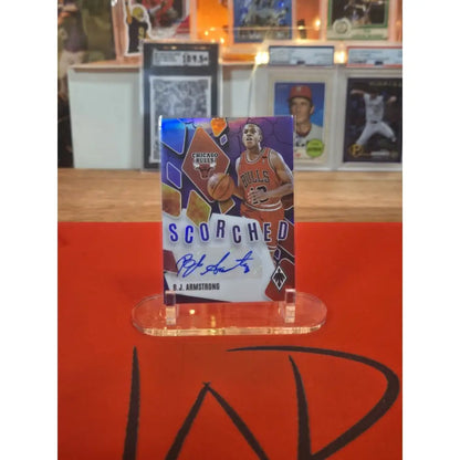 2023 24 Panini Phoenix Scorched Signatures B.J. Armstrong #SCS BJA Purple /75