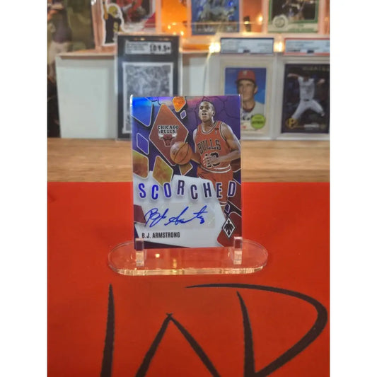 2023 24 Panini Phoenix Scorched Signatures B.J. Armstrong #SCS BJA Purple /75