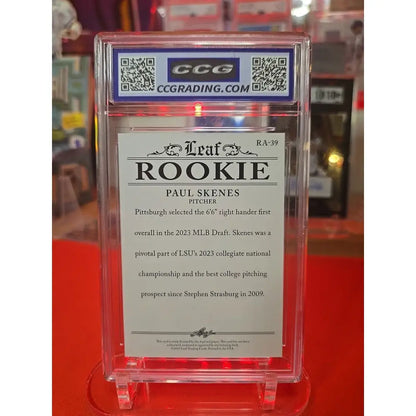 Graded baseball card of Paul Skenes.