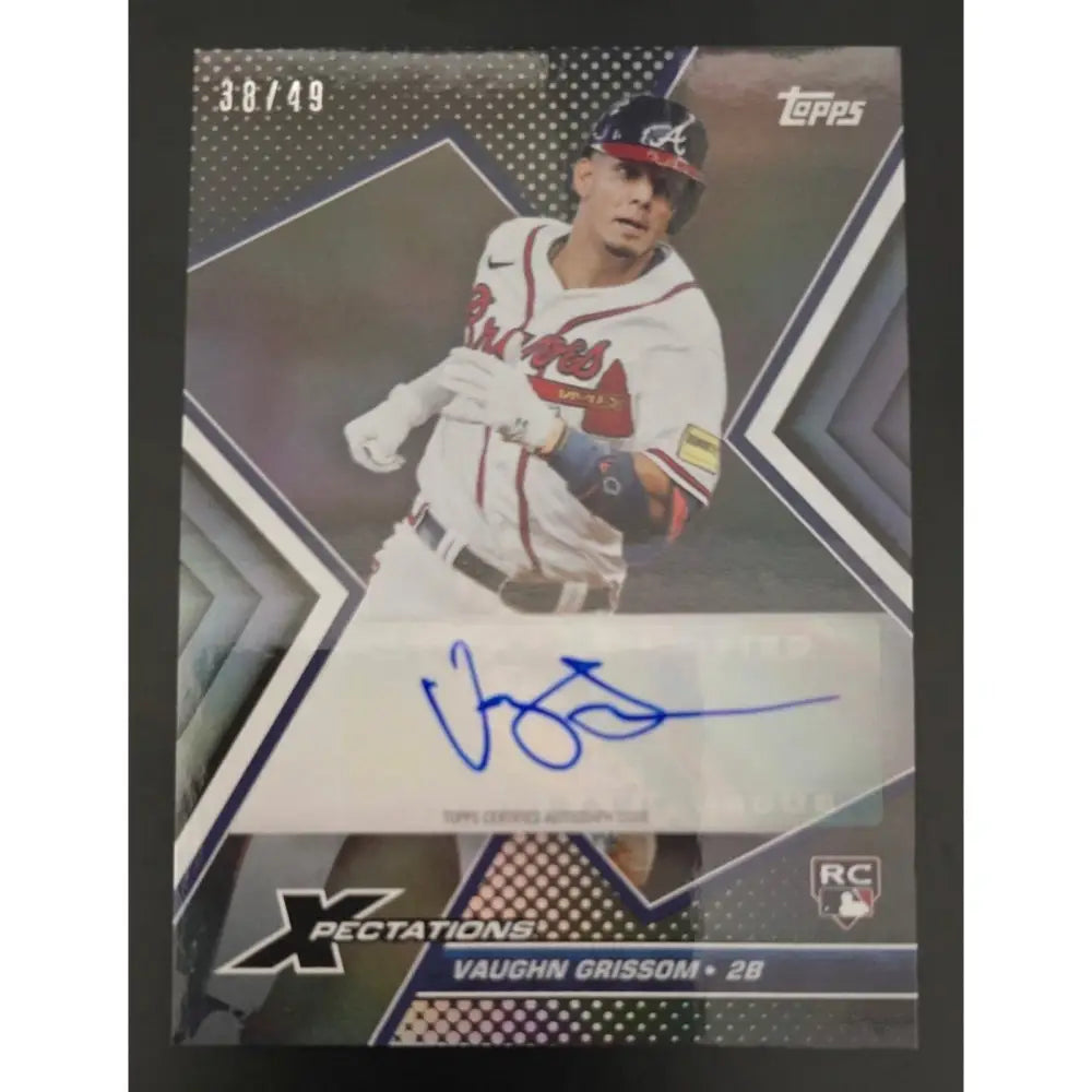 2023 Topps Xpectations Iridescent Foil /49 Vaughn Grissom #XA VG Rookie Auto RC