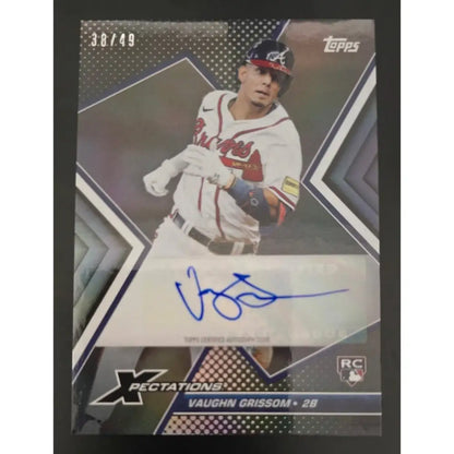 2023 Topps Xpectations Iridescent Foil /49 Vaughn Grissom #XA VG Rookie Auto RC