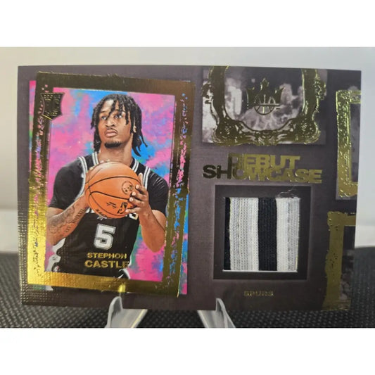2024 25 Court Kings Stephon Castle RC Debut Showcase Memorabilia Tri Color Patch