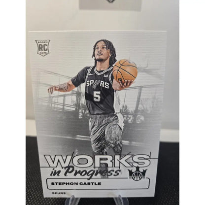 2024 25 Panini Court Kings Stephon Castle RC Rookie Spurs Works in Progress