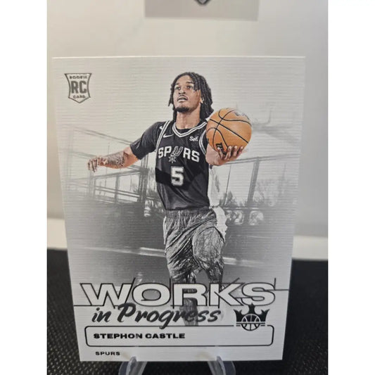2024 25 Panini Court Kings Stephon Castle RC Rookie Spurs Works in Progress