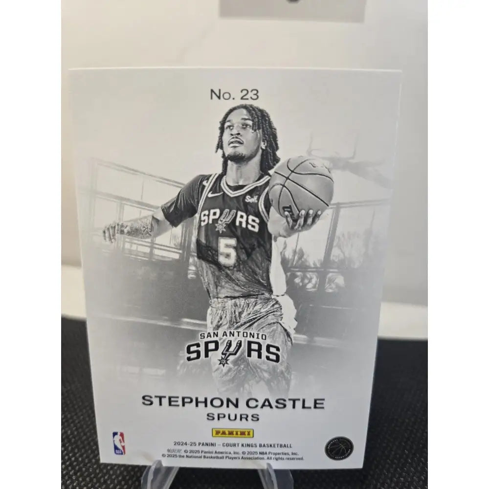 2024 25 Panini Court Kings Stephon Castle RC Rookie Spurs Works in Progress