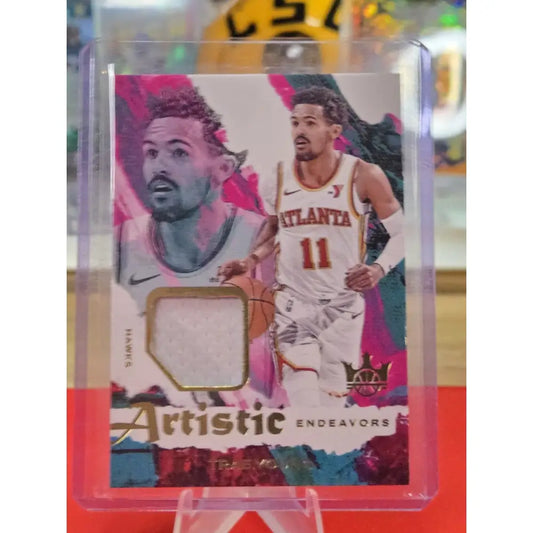 2024 25 Panini Court Kings Trae Young GAME WORN PATCH Artistic Endeavors Hawks