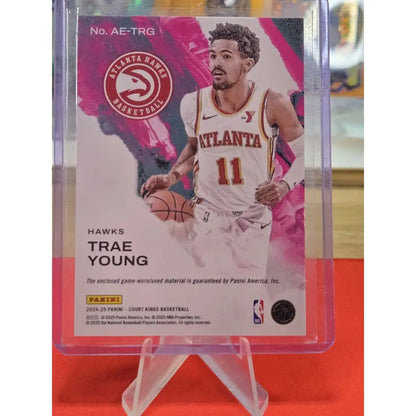 2024 25 Panini Court Kings Trae Young GAME WORN PATCH Artistic Endeavors Hawks