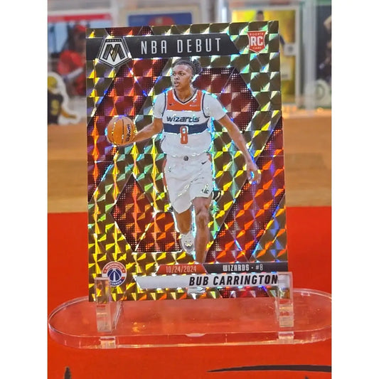 2024 25 Panini Mosaic NBA Debut Bub Carrington #259 Bronze Mosaic Prizm /75...