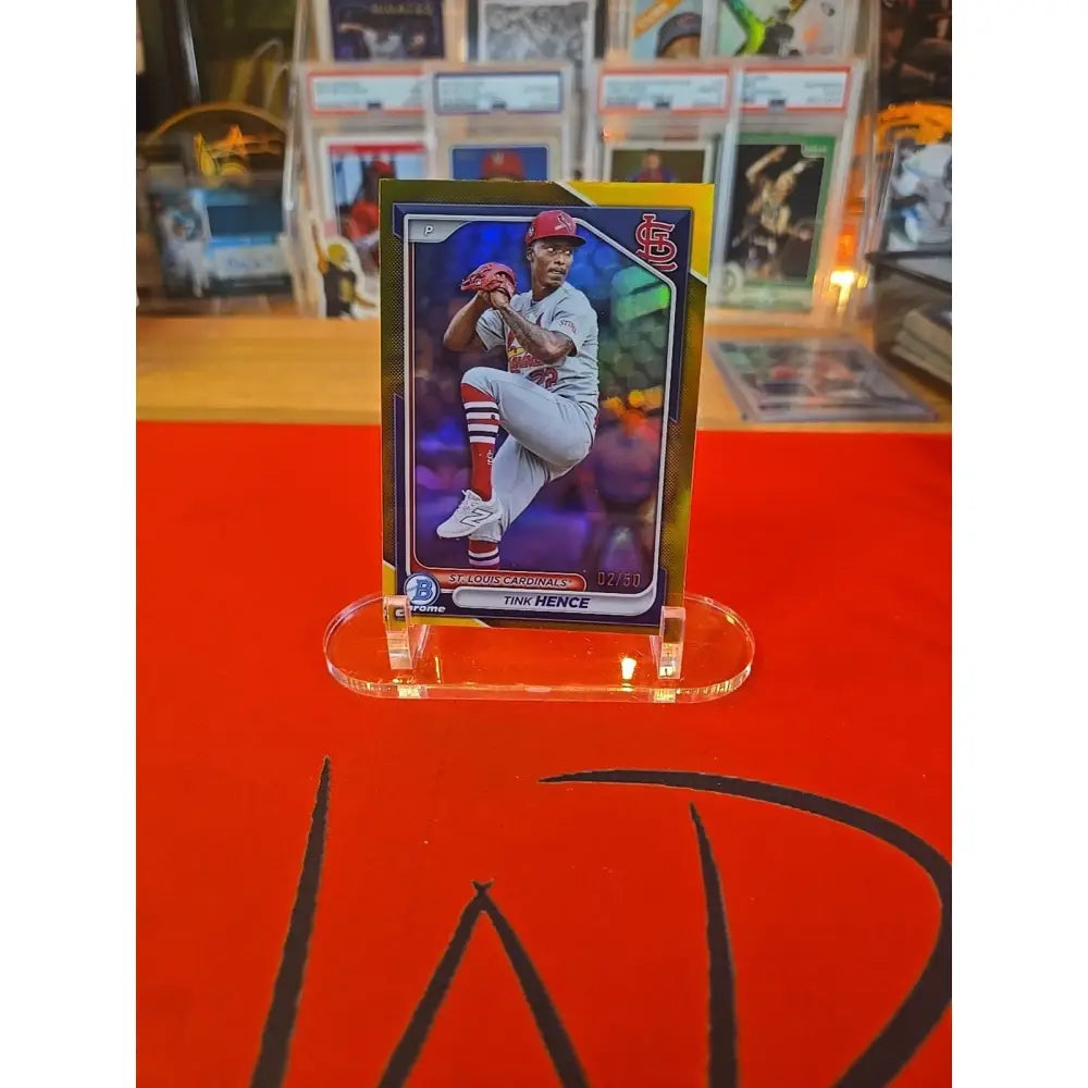 2024 Bowman Chrome Prospects Tink Hence #BCP 203 Yellow Refractor /75 (RC)