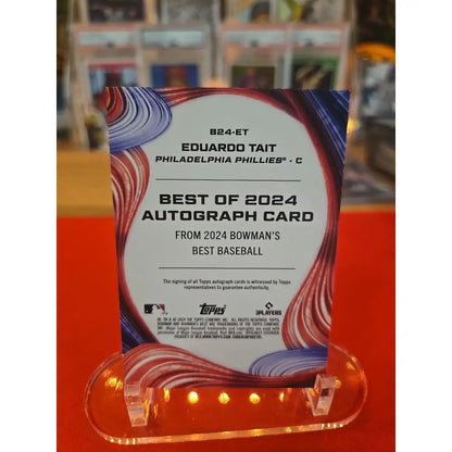 2024 Bowman’s Best Best of 2024 Autographs Eduardo Tait #B24 ET Refractor (AU,
