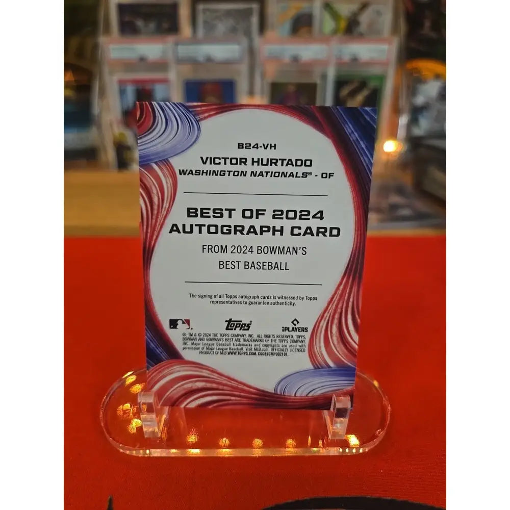 2024 Bowman’s Best Best of 2024 Autographs Victor Hurtado #B24 VH (AU RC)