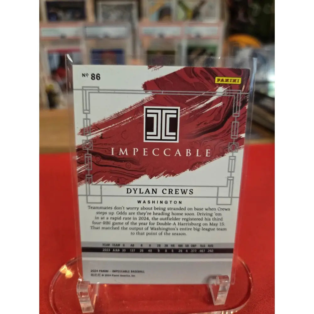 2024 Panini Impeccable Dylan Crews #86 Silver /60 (RC)