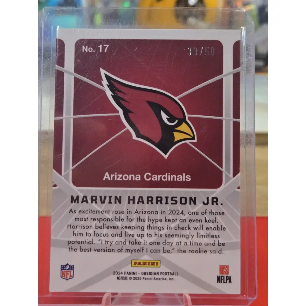 2024 Panini Obsidian Atomic Initials Marvin Harrison Jr. #17 Purple /50 (RC)