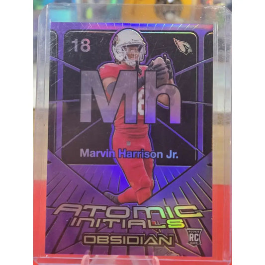 2024 Panini Obsidian Atomic Initials Marvin Harrison Jr. #17 Purple /50 (RC)