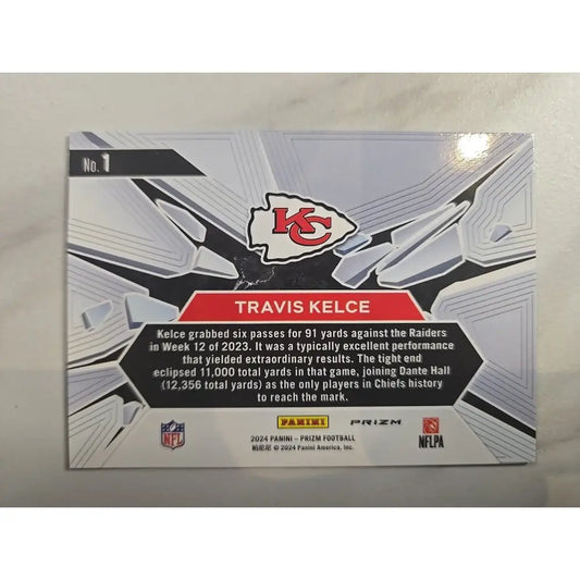 2024 Panini Prizm Prizm Break Travis Kelce #1 Green Ice Prizm