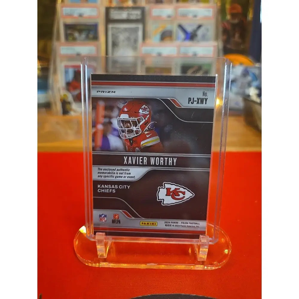 2024 Panini Prizm Silver Premier Jerseys Xavier Worthy #PJ XWY (MEM RC)