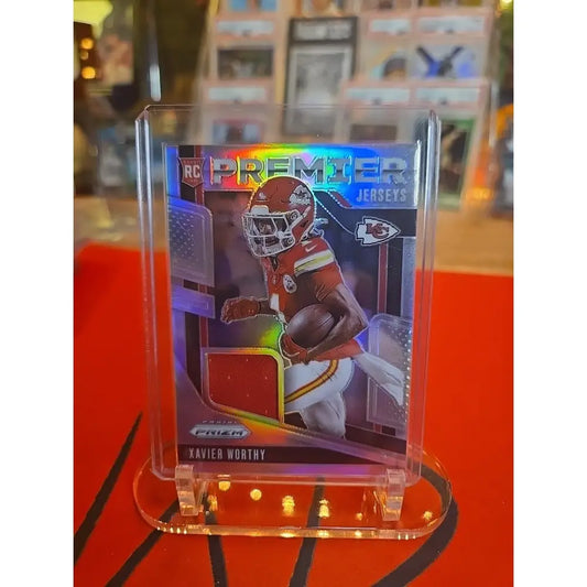 2024 Panini Prizm Silver Premier Jerseys Xavier Worthy #PJ XWY (MEM RC)