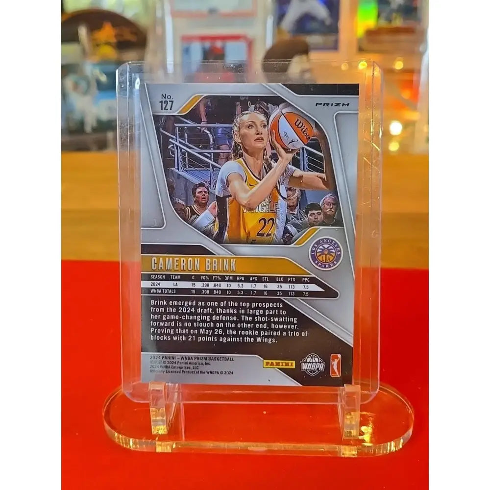 2024 Panini Prizm WNBA Cameron Brink #127 Orange Ice Prizm (RC)