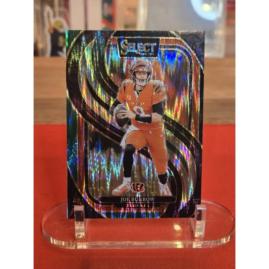2024 Panini Select Premier Level Joe Burrow #127 Black & Green Shock Prizm Football Card