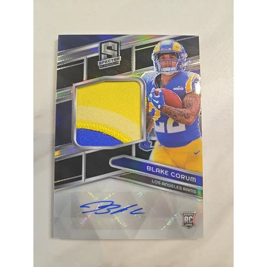2024 Panini Spectra Rookie Patch Autographs Blake Corum #211 /99 (AU MEM RC)