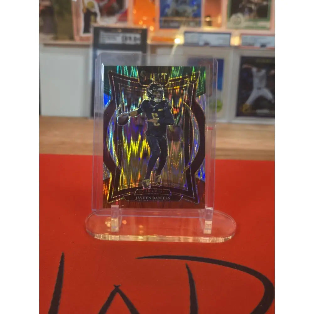 2024 Select Football Jayden Daniels RC Red And Green Prizm Shock 🔥🔥