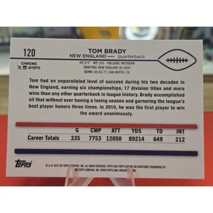 2024 Topps Chrome Sapphire Edition Tom Brady #120