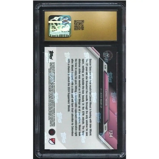 Graded soccer trading card.