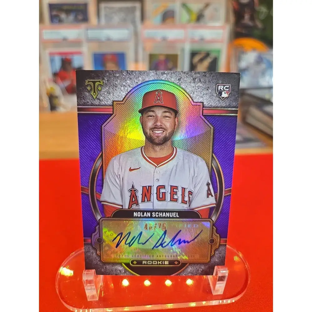 2024 Topps Triple Threads Rookie Autographs Nolan Schanuel #RA NS Amethyst /75