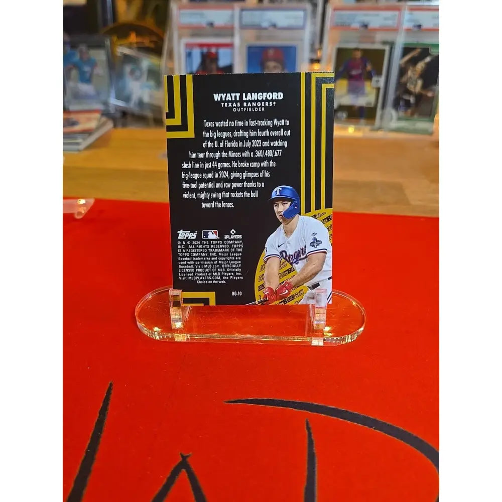 2024 Topps Update Series Topps Black Gold Wyatt Langford #BG 10 Blue (RC)