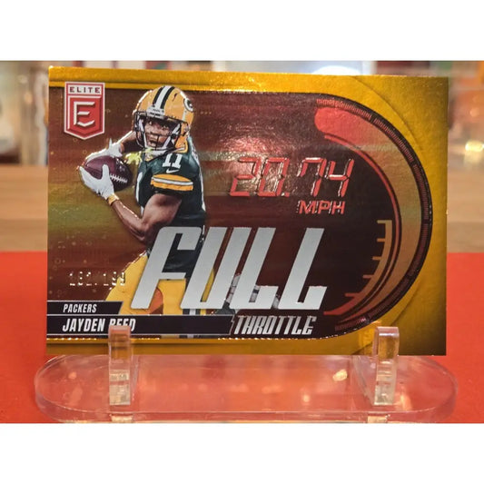 2025 Donruss Elite Full Throttle Jayden Reed /199 Packers Football Card