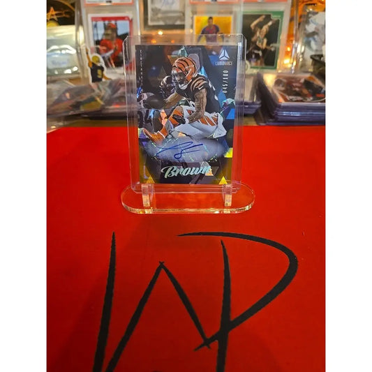 2025 Luminance Football Chase Brown Auto /100 Bengals
