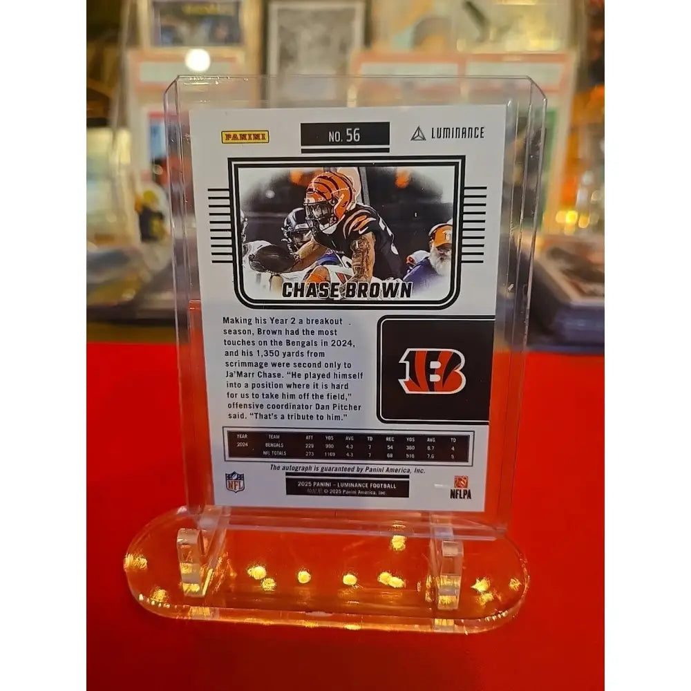2025 Luminance Football Chase Brown Auto /100 Bengals
