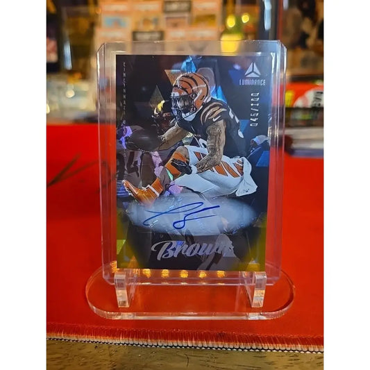 2025 Luminance Football Chase Brown Auto /100 Bengals