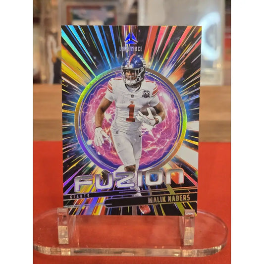 2025 Panini Luminance Fuzion Malik Nabers #9 Football Card