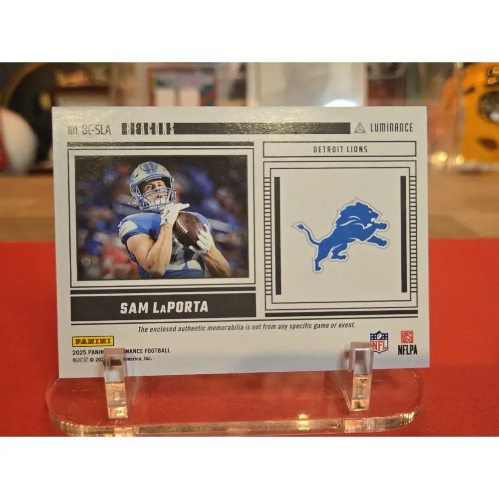 2025 Panini Luminance SAM LaPORTA Beacons Detroit Lions #BC SLA Football Card