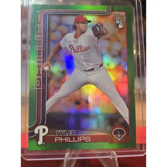 2025 Topps Series 1 Tyler Phillips #293 Green Foil /99 (RC)