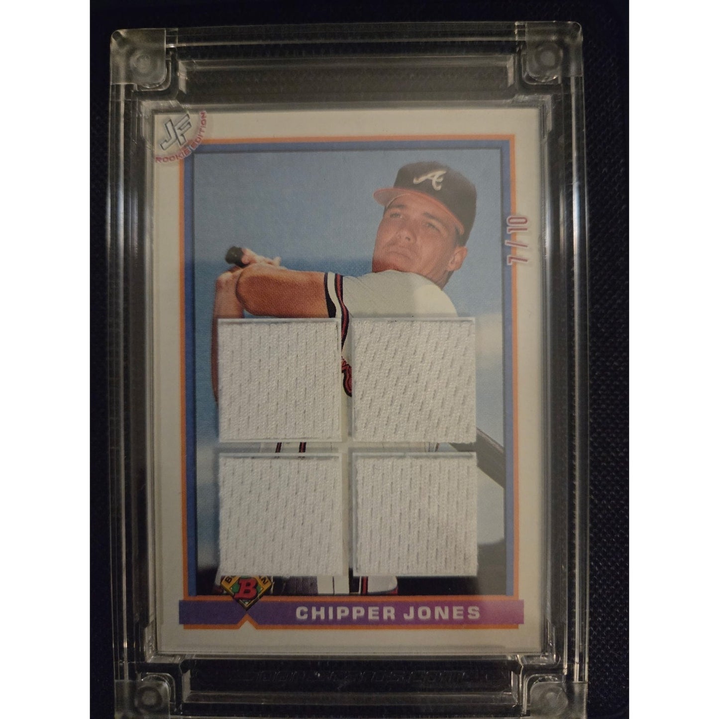 Chipper Jones /10 2024-25 Jersey Fusion Rookie Quad Worn Patch