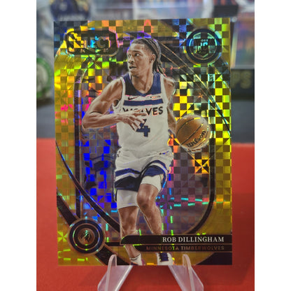 Rob Dillingham /10 Gold X-Fractor 2024-25 Panini Select - Courtside