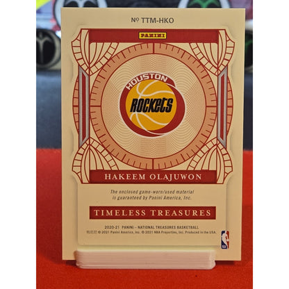 Hakeem Olajuwon /99 Game Worn 2021 Nat. Treasures Timeless Treasures