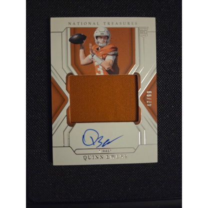 Quinn Ewers /99 Patch Auto 2025 Panini National Treasures Collegiate