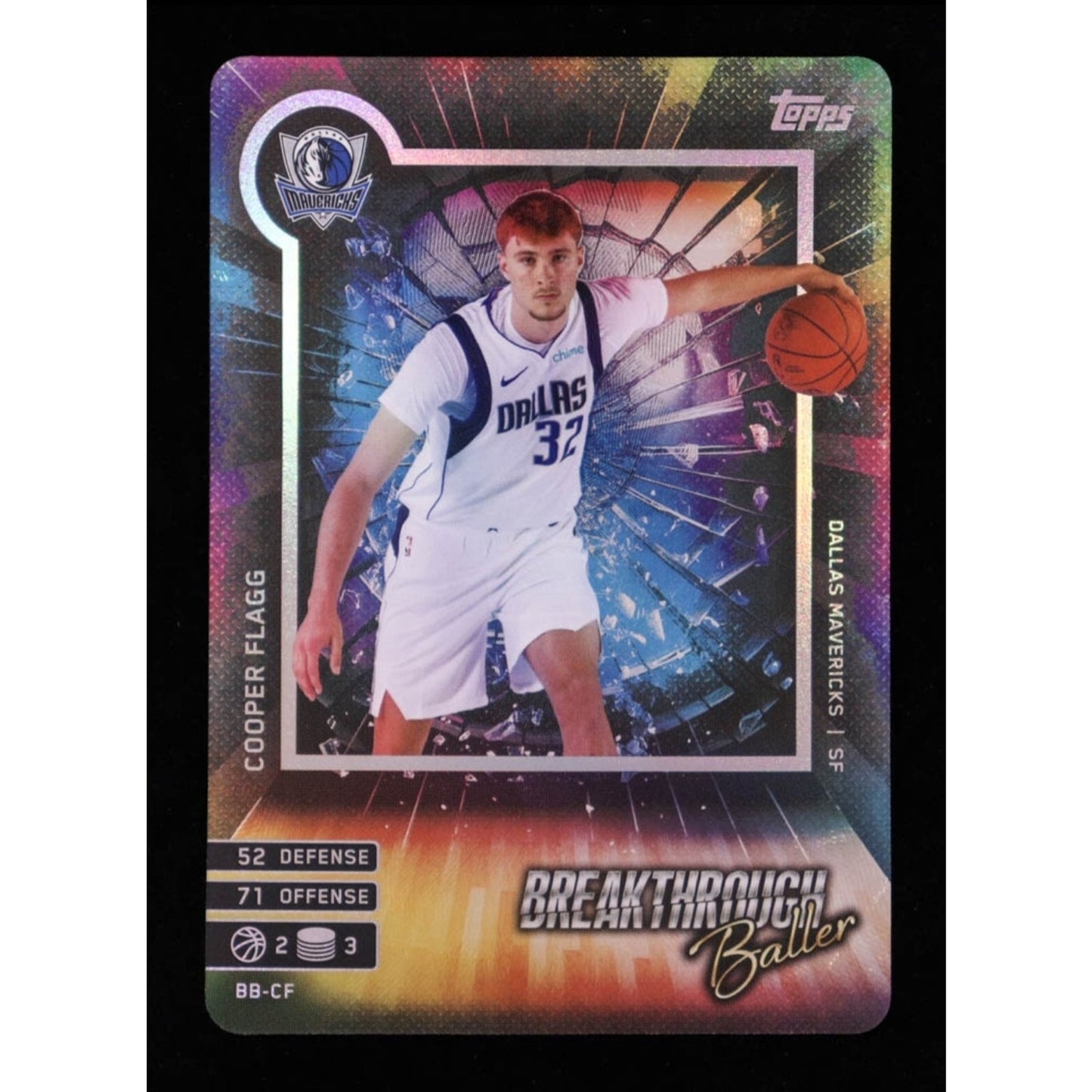 Cooper Flagg Dallas Mavericks Breakthrough Baller 2025 Topps Match Attax Card