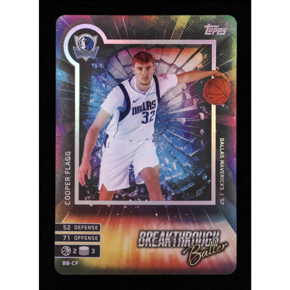 Cooper Flagg Dallas Mavericks Breakthrough Baller 2025 Topps Match Attax Card