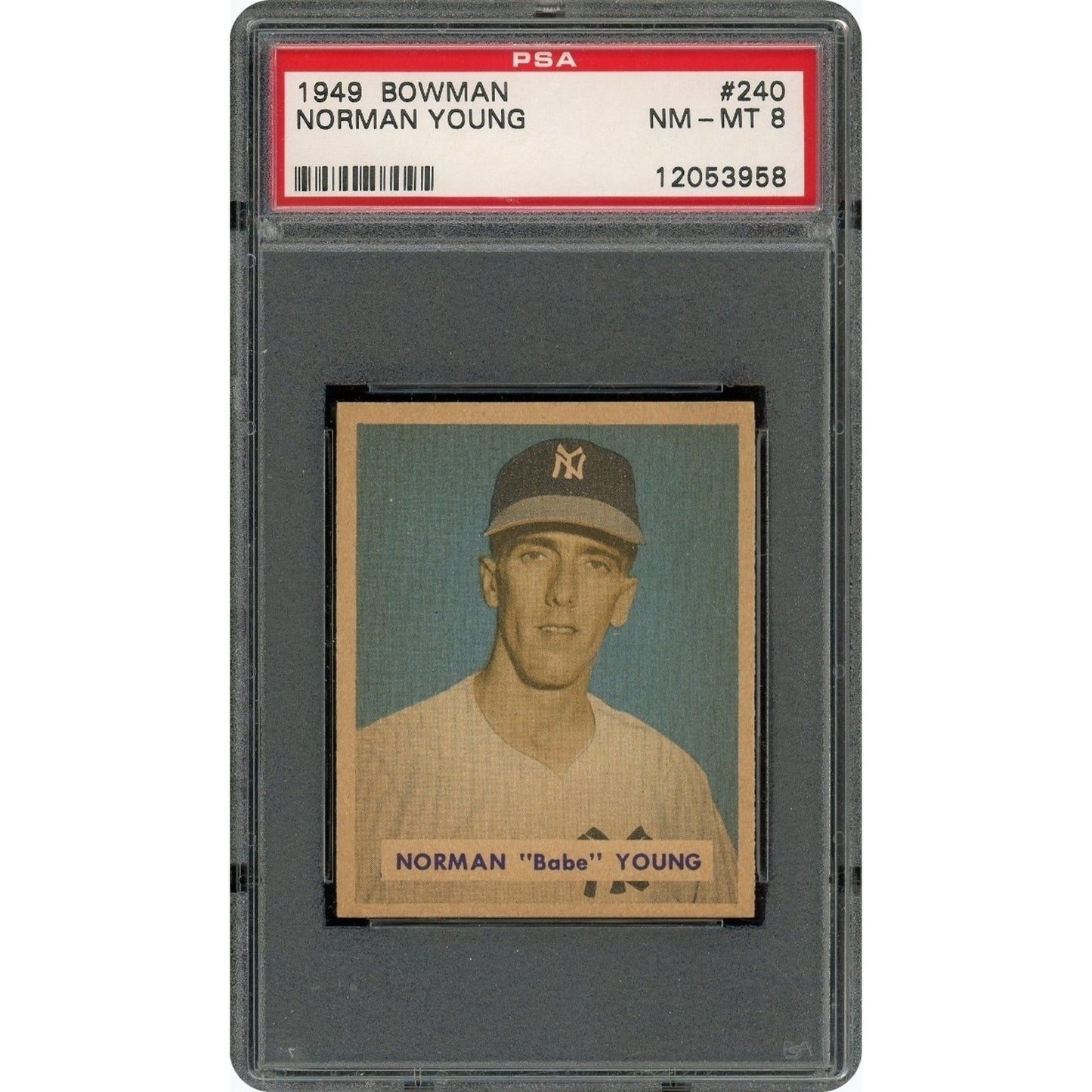 1949 NORMAN "BABE" YOUNG PSA 8 Bowman #240