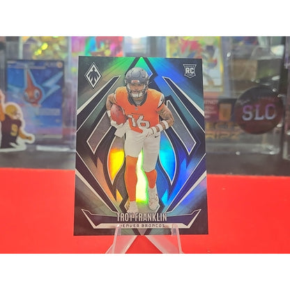 2024 Panini Football Phoenix Troy Franklin Teal Fade /72 #244 RC Denver Broncos